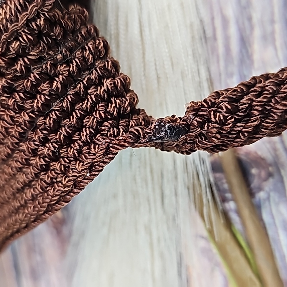 NEW DARK BROWN MACRAME SHOULDER BAG - Picture 9 of 11